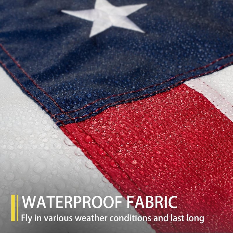 MVPRING American Flag 3x5 FT Outdoor, Heavy Duty High Wind US Flag, Embroidered Stars, Sewn Stripes, Brass Grommets, Indestructible Tough USA Flags Suitable for Outside - Image 3